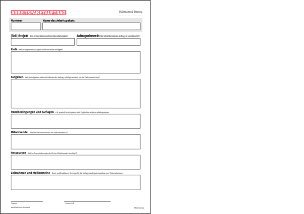 Arbeitspaket­auftrag